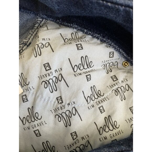 Belle by Kim Gravel Crop Jeans With Zippered Cuff- Dark Blue Women’s Size 26 - Picture 8 of 8